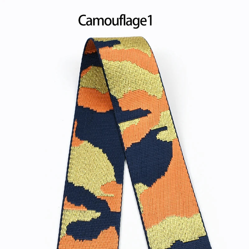 Meetee 2/50Meters 38/50mm Nylon Polyester Jacquard Webbing Camouflage Tapes for Backpack Strap Garment Ribbon Sewing Decoration Band
