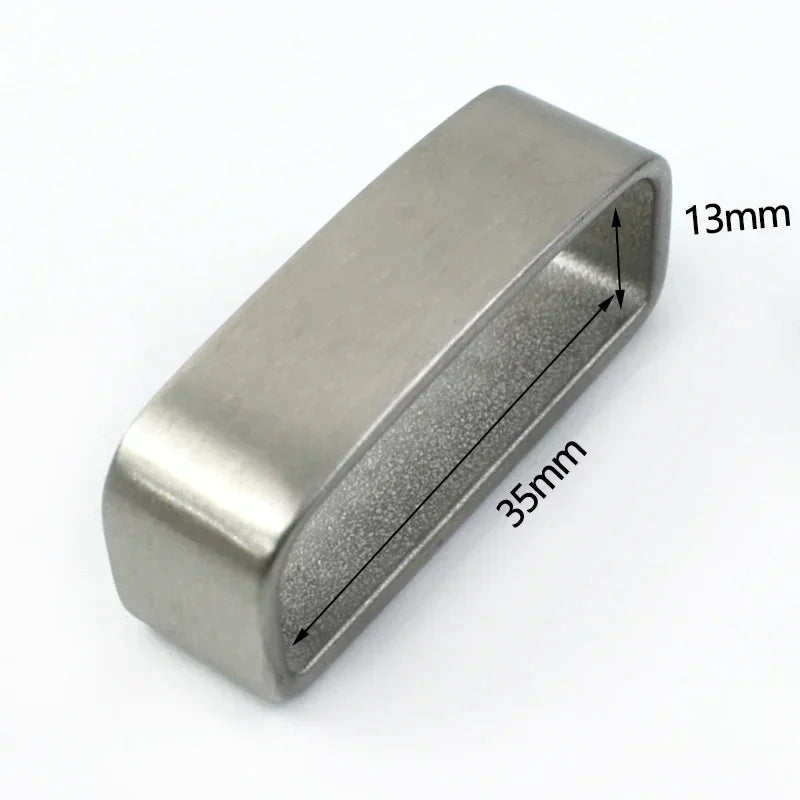 3/100Pcs 35/40mm Solid Stainless Steel Metal Ring Belt Loop Buckle Men's Keeper Jeans Clothing Accessories for 34-39mm Belts