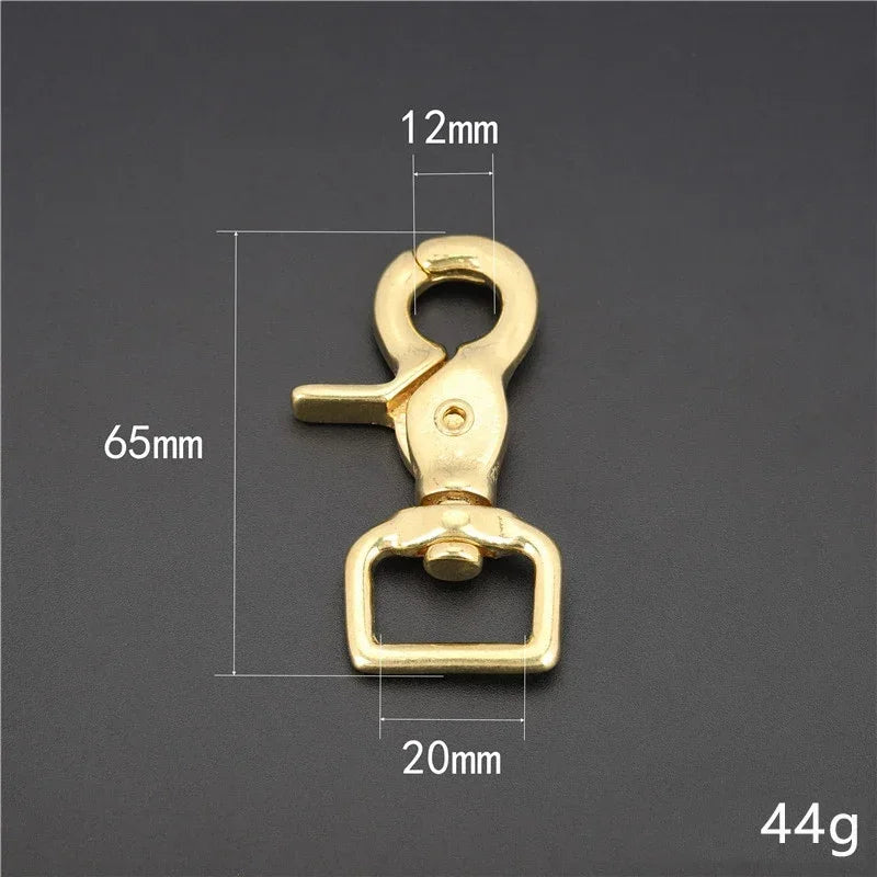 2/70Pcs Metal Buckles 10-38mm Solid Brass Trigger Snap Hook Swivel Lobster Clasp Handbag Strap Trigger Carabiner Spring Hooks