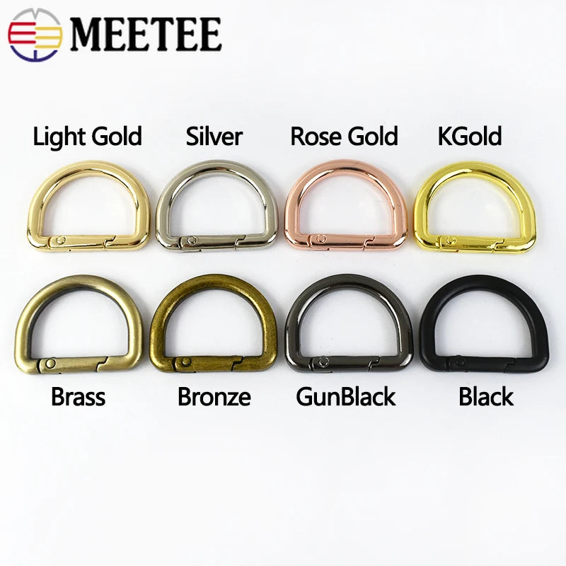 20/500Pcs D Rings Spring Keychain Hooks Carabiner Clip Snap Hook Keyring Buckle for Bag Backpack Strap Hardware Accessories