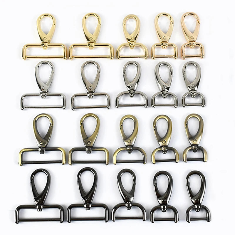 8/200Pcs Metal Bag Strap Buckles 13-38mm Swivel Lobster Clasp Snap Hook Dog Collar Repair Detachable Trigger Clamp Keychain Parts