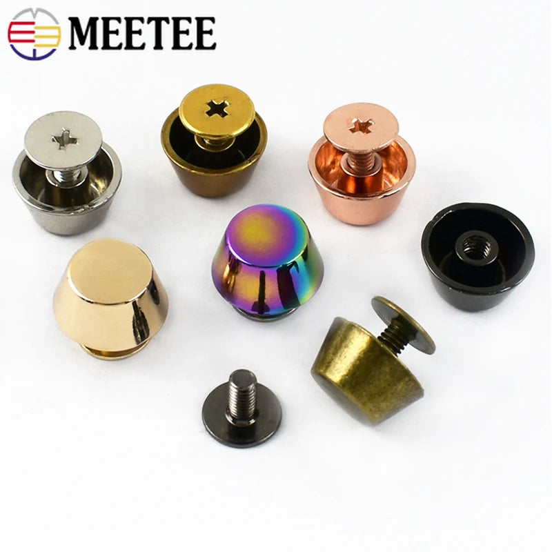 30/1000Pcs Metal Nails Buckles Bag Purse Bottom Protecting Feet Nail Stud Belt Screwback Button Rivet Spike Hardware Accessories