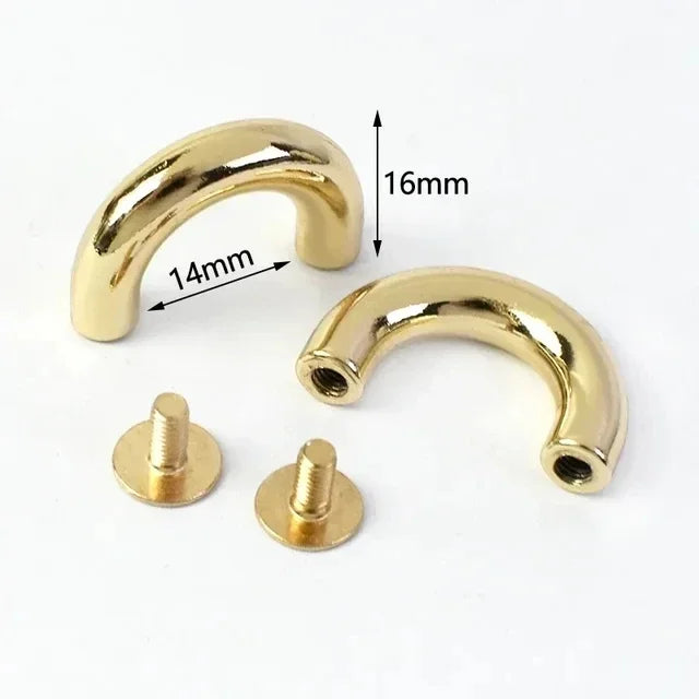 20/650Pcs 10-20mm Metal Buckles U Ring Bag Arch Bridge Screws Detachable Buckle Hanger Hook DIY Handbag Leather Craft Accessories