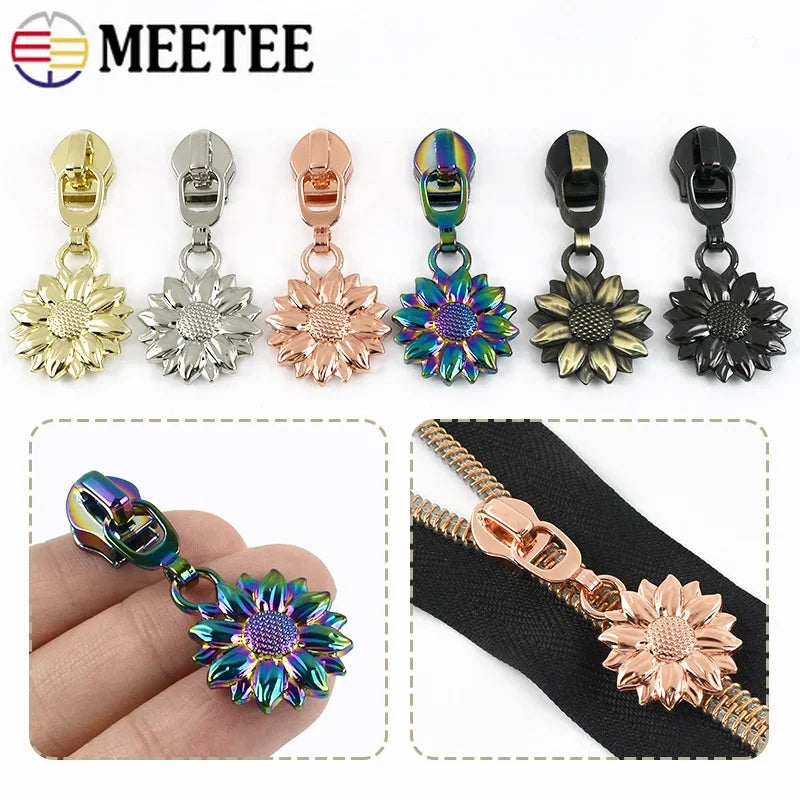 15/500Pcs 5# Zipper Sliders for Nylon Zippers Bag Pocket Zips Head Garment Decorative Zip Pulls Repair Kits DIY Sewing Accessories