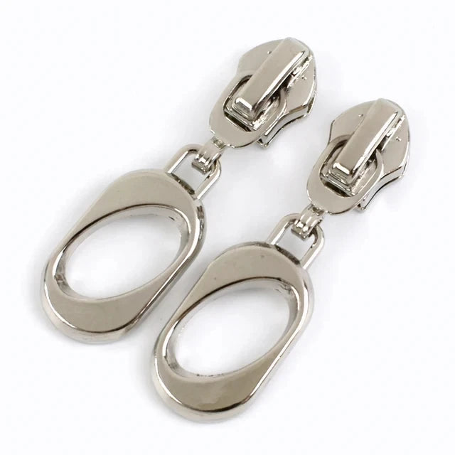 15/500Pcs 5# Zipper Sliders for Metal Nylon Resin Zips Tape Bag Clothes Decor Zip Head Puller Repair Kit DIY Sewing Accessories