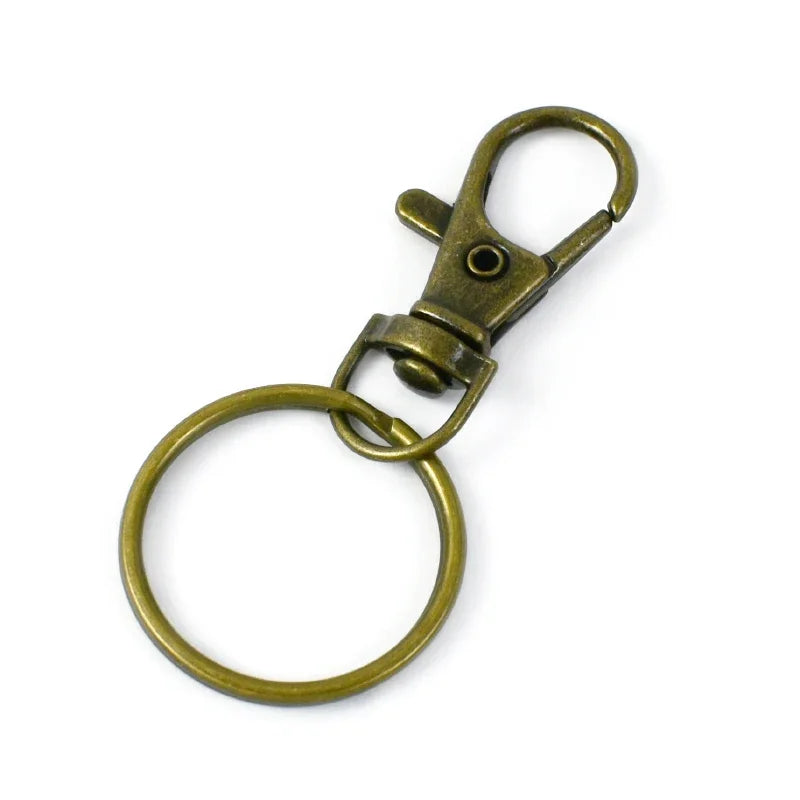 25/800Pcs Meetee Metal Buckle Swivel Lobster Clasp Snap Hook Trigger Clips Buckles for Keychain O Ring Bag Hardware Accessories