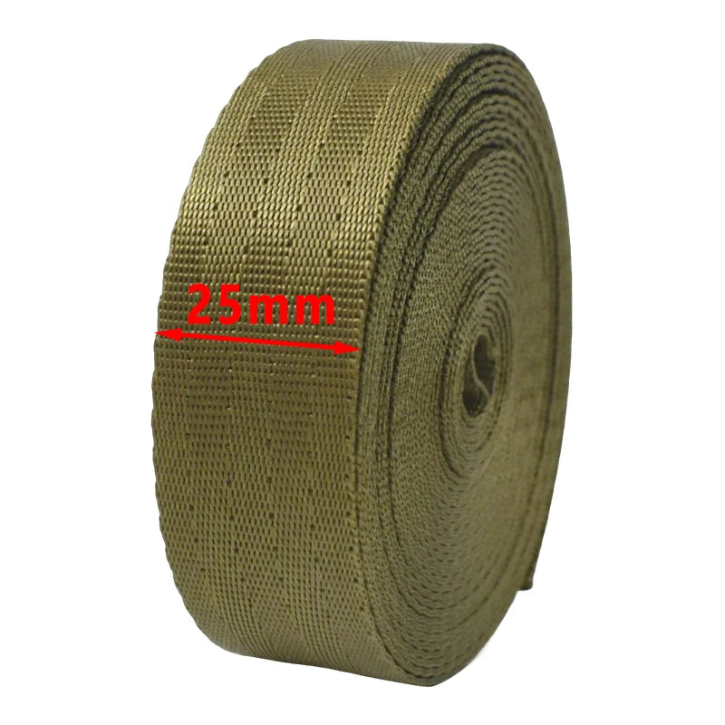 8/200Yards 25/38mm 1mm Thick Webbing Nylon Canvas Webbings Ribbon for Backpack Strap Belt Sling Tape Sewing Bia Binding Supplies