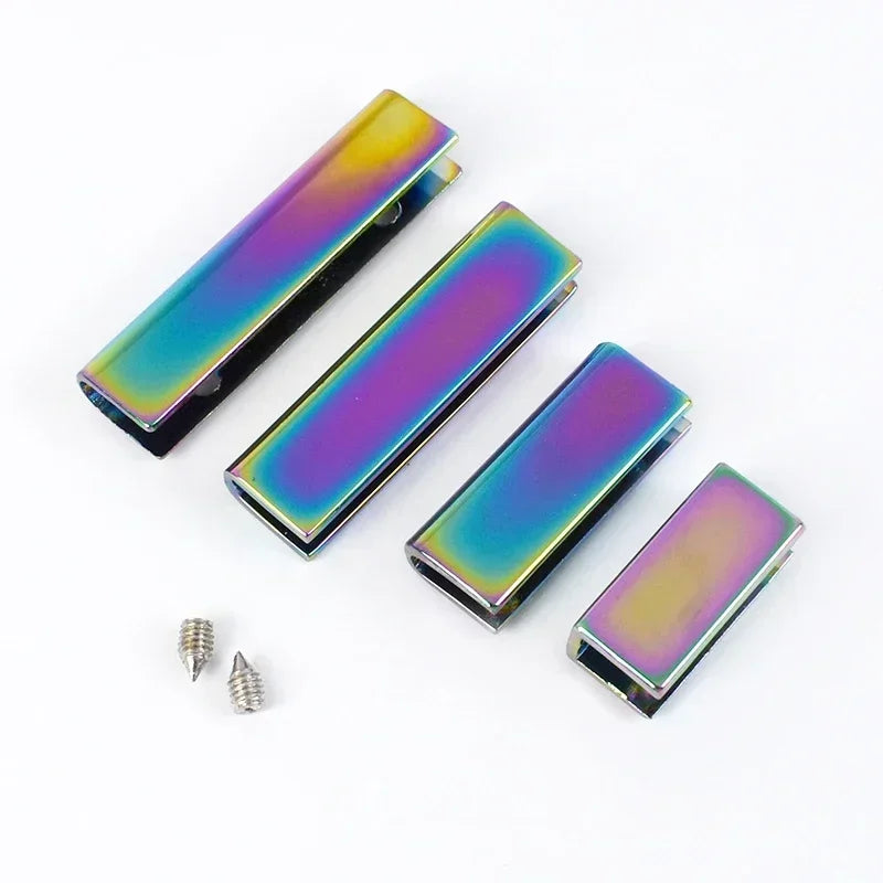 20/600Pcs 20-50mm Metal Tail Clip Corner Screws Edge Protector Buckle Bag Strap Cover Clasp Webbing End Clips DIY Accessories