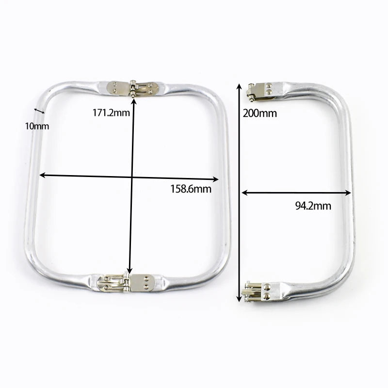 3/100Pcs Aluminium Tube Purse Frame Metal Wallet Kiss Lock Clasp Clutch Repair Handle Woven Bag Invisible Bracket Hardware Supply