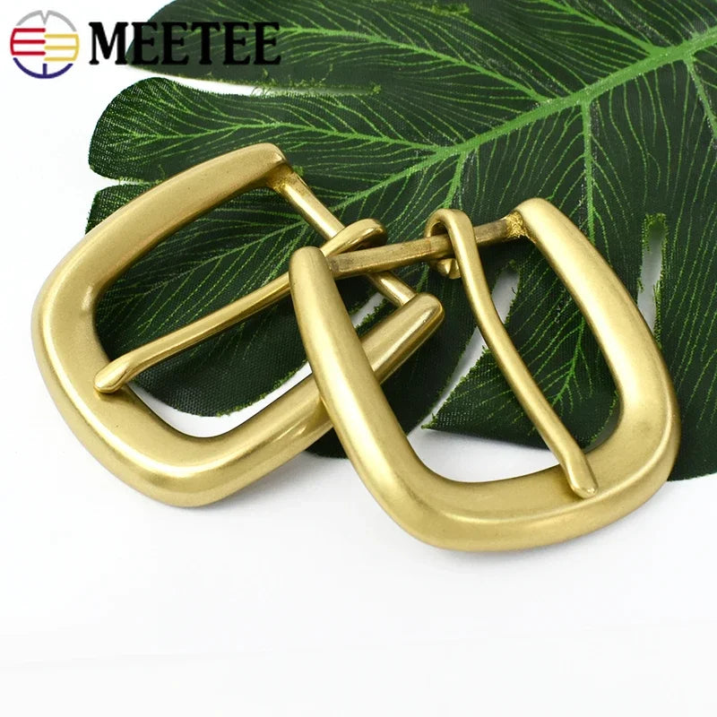 2/50Pcs 35MM Brass Belt Buckle Men's Belts Head Women's Casual Single Pin Buckles DIY Leather Craft Accessories