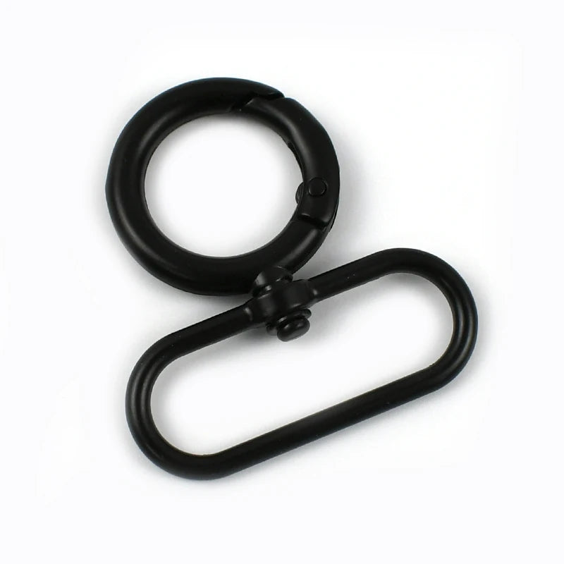 8/300Pcs Spring O Ring Snap Hook 20/25/32/38mm Metal Buckles for Bag Webbing Strap Carabiner Rings Connect  Buckle Hardware