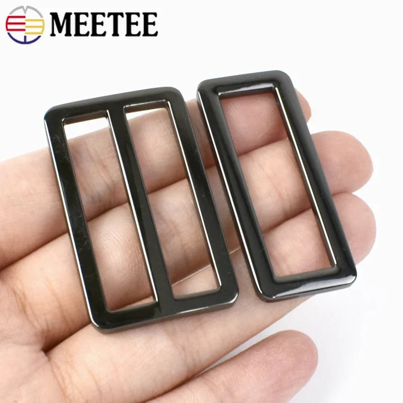 15/500Pcs 20-50mm Metal D Rings Rectangle Loop Tri-Glide Buckle Slider Adjuster Bag Backpack Strap Buckles Garment DIY Accessory
