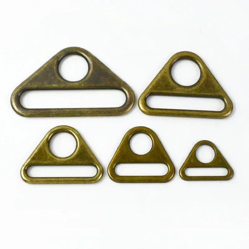 25/600Pcs 20-50mm Metal Buckles Triangle Adjust Belt Buckle Bag Strap Webbing Carabiner Clasp Bikini Metalic Ring Hardware Accessory