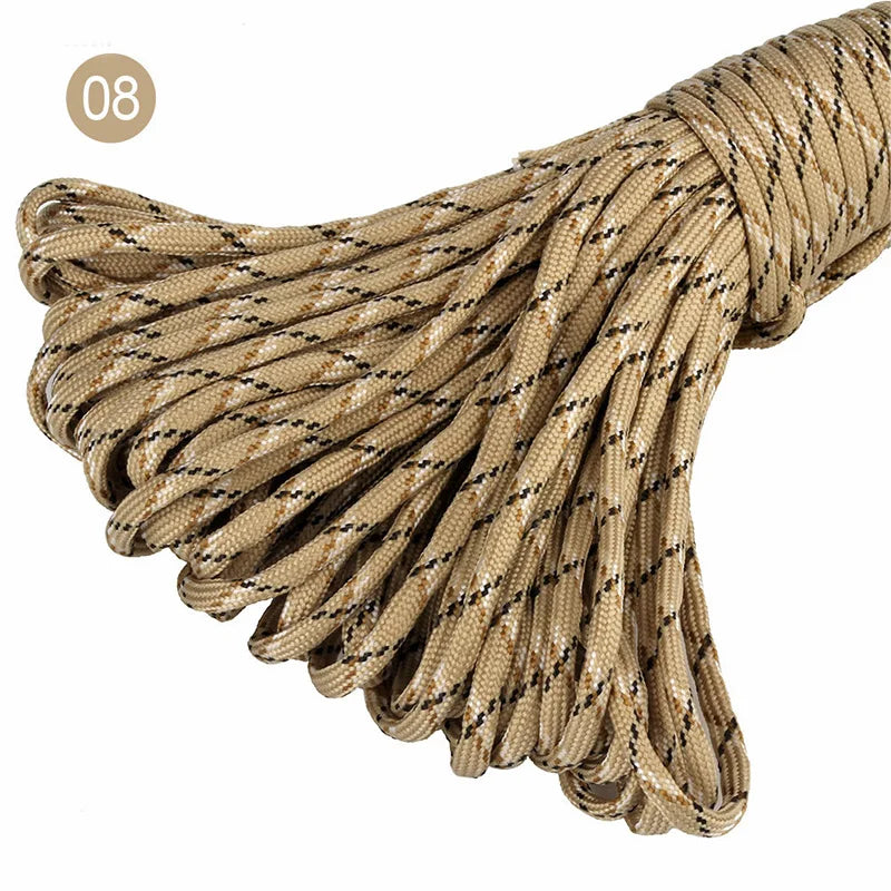 25/1000Meters 5mm 7 Core Paracord Rope Outdoor Camping Tent Lanyard Cord Bag Sewing Climbing Ropes DIY Craft Accessories