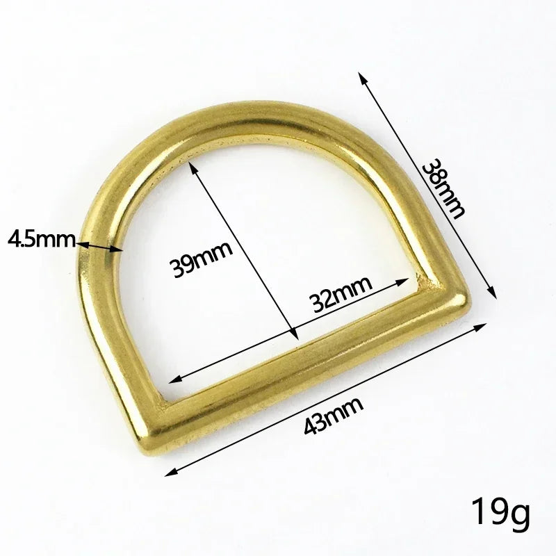 Meetee 10/300Pcs 12-45mm Brass Bag Buckles Bags Hanger O D Ring Hook Side Carabiner Rings for Dog Coller Hardware Buckle Supplies