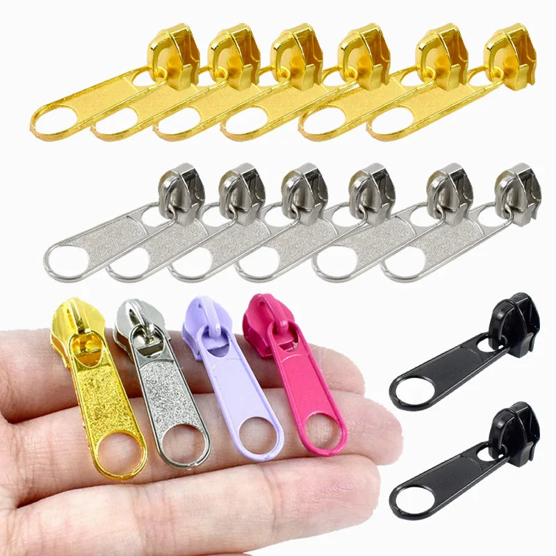 3# 5# Nylon Zipper Slider 30/1200Pcs Colorful Zip Pull Head Clothing Zippers Puller Backpack Closure Zips Sliders DIY Repair Kits