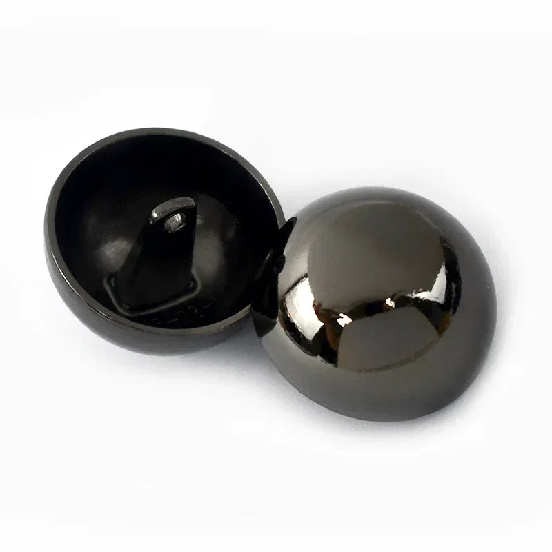100Pcs Meetee 10-28mm Metal Shank Buttons Flat Head Decor Button Round Clasps for Coat Jacket Dress DIY Sewing Buckle Accessories