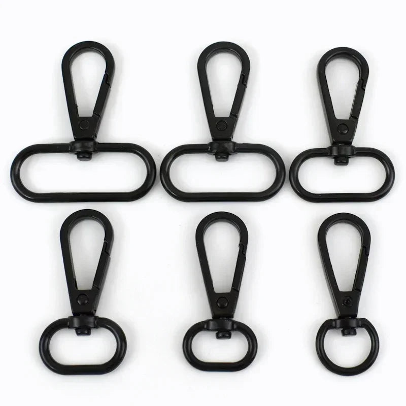 20Pcs Carabiner Clip Metal Buckles 13-50mm O Ring Snap Hook Dog Collar Swivel Trigger Lobster Clasp Hanger Buckle Bag Accessories