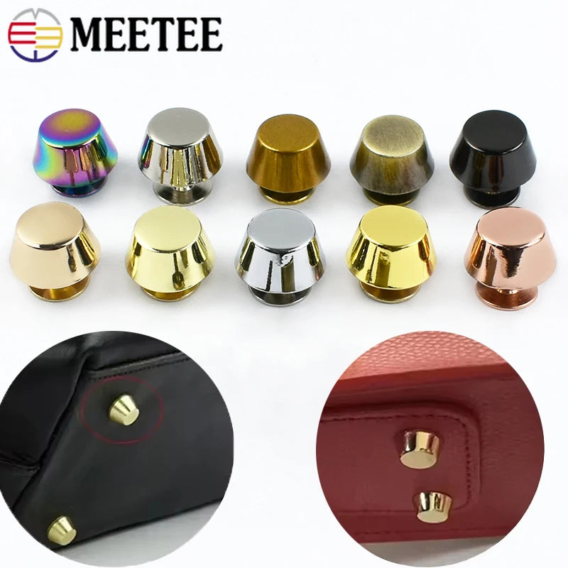 30/1000Pcs Metal Nails Buckles Bag Purse Bottom Protecting Feet Nail Stud Belt Screwback Button Rivet Spike Hardware Accessories