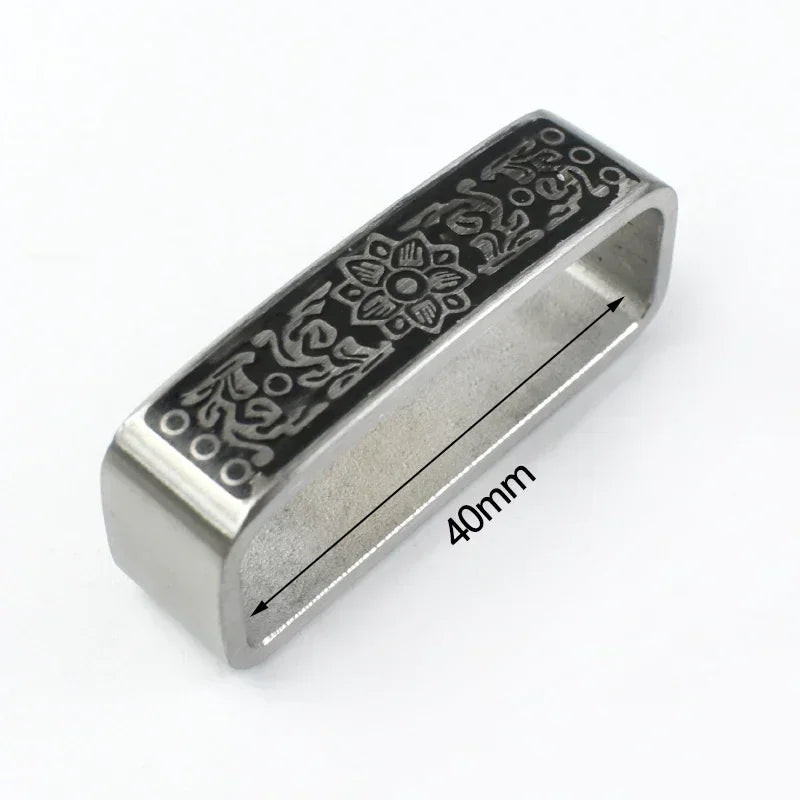 3/100Pcs 35/40mm Solid Stainless Steel Metal Ring Belt Loop Buckle Men's Keeper Jeans Clothing Accessories for 34-39mm Belts