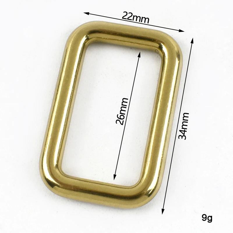 3/100Pcs Solid Brass D Ring Adjuster Clasp Tri-Glide Slider Buckles Backpack Strap Webbing Belt Buckle DIY Hardware Accessories