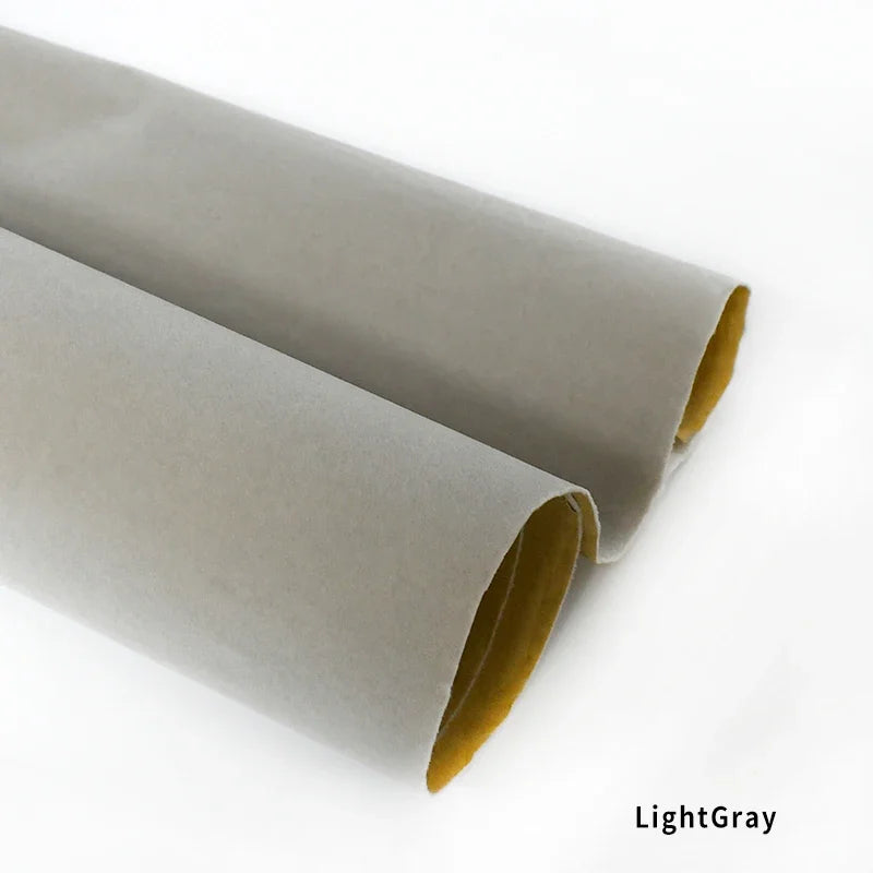 90/1350cm*150cm 0.5mm Thick Self Adhesive Velvet Fabric Sticky Flock Fabrics DIY Jewelry Box Sofa Table Car Drawer Liner Backing