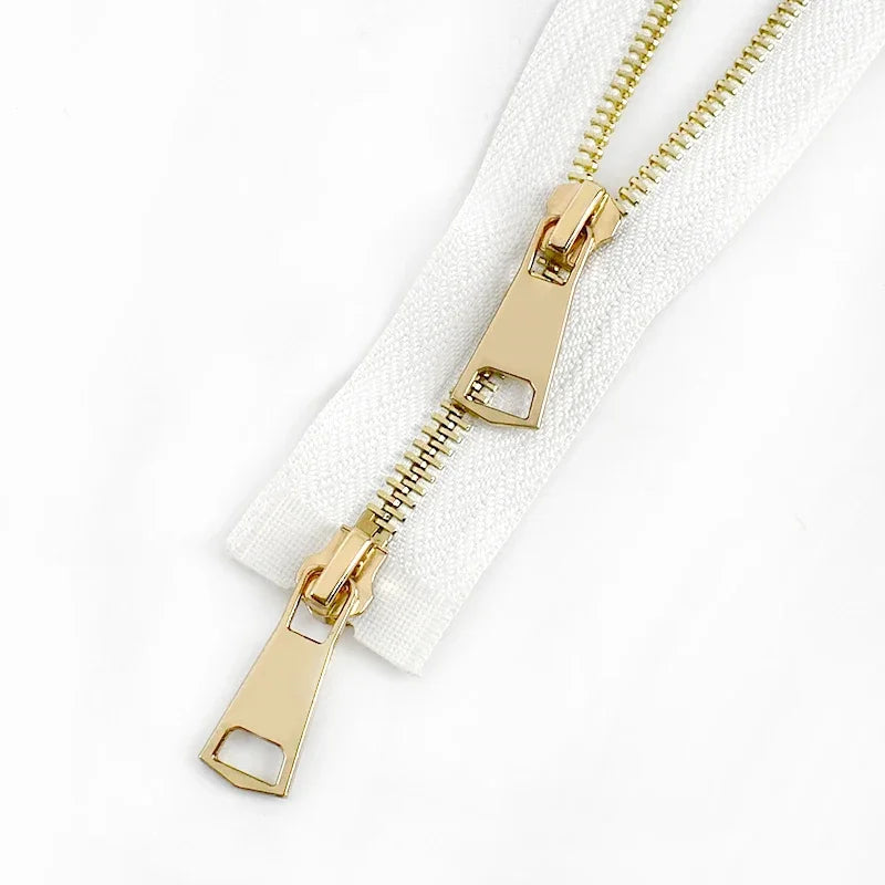 3/90Pcs Meetee 5# 60-150cm Metal Zipper Open End Single/Double Sliders Long Zippers Clothes Down Jacket Coat Zip DIY Sewing Accessories
