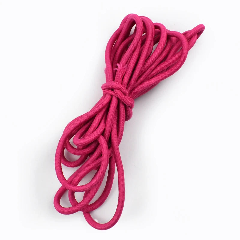 5mm Round Elastic Rope 10/300Meters Color Rubber Bands HairBand Elasticity Band Belt Drawstring Bungee Cord Sewing Supplies