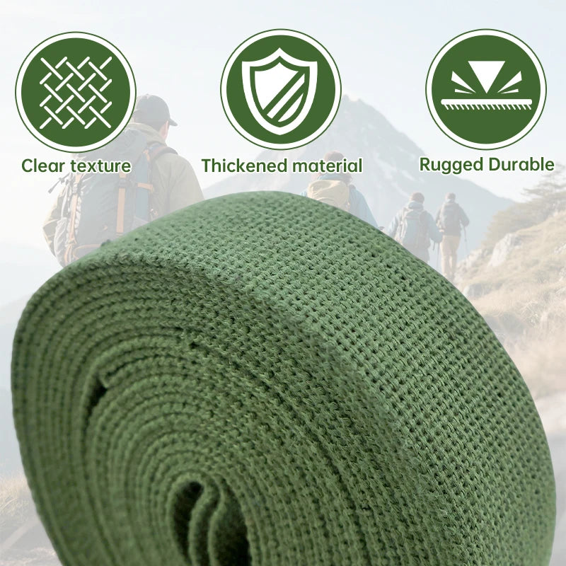 5/150Yards 15-50mm ArmyGreen Cotton Webbing 1.8mm Thick Canvas Ribbon for Sewing Bias Tape Backpacks Strap Seat Belt Band Kits