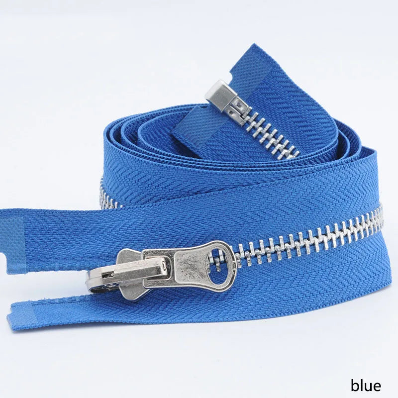 2/40Pcs Meetee 5# Metal Zipper Open-end Double-sided Slider Pull Zippers Tailor DIY Coat  Jacket Clothing Sewing Craft Supply