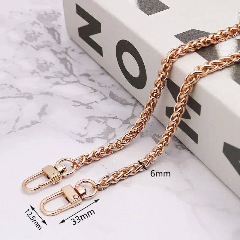 2/70Pcs Meetee 100/120cm Metal Purse Chains Bags Strap Replacement Shoulder Crossbody Bag Straps Wallet Handle DIY Handbags Hardware