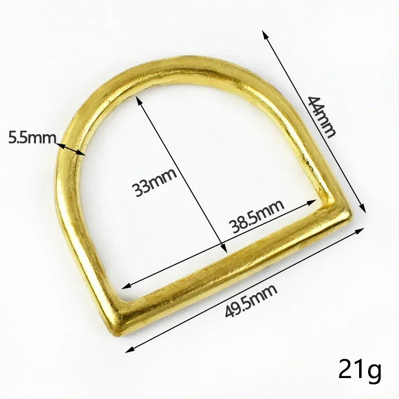 Meetee 10/300Pcs 12-45mm Brass Bag Buckles Bags Hanger O D Ring Hook Side Carabiner Rings for Dog Coller Hardware Buckle Supplies