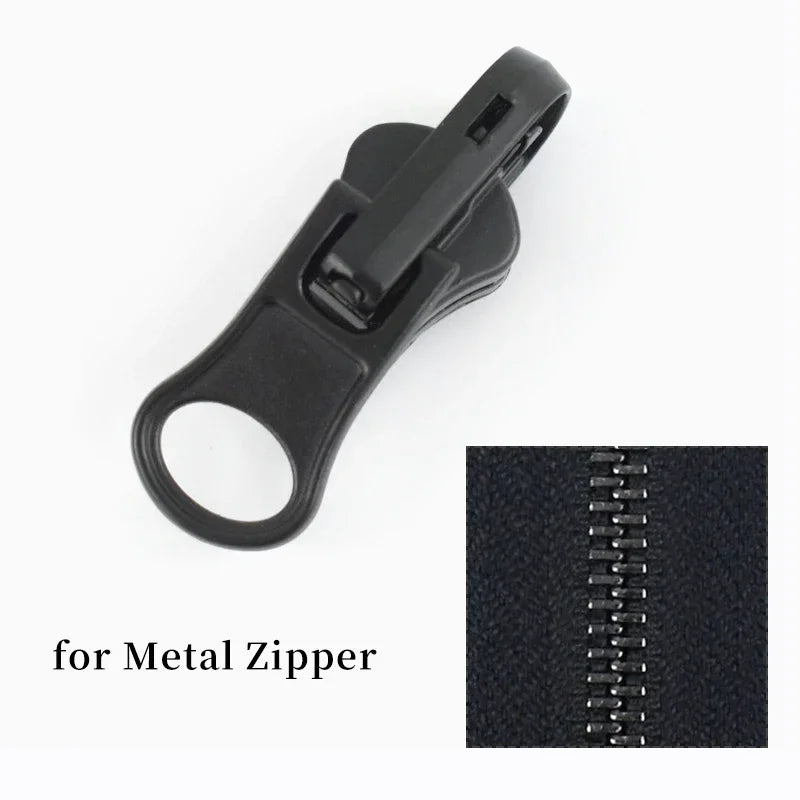 5/10/20Pc 5# Rotating Zipper Head for Resin Metal Nylon Zippers Double-sided Slider Puller Zip Repair Kit DIY Sewing Tailor Tool