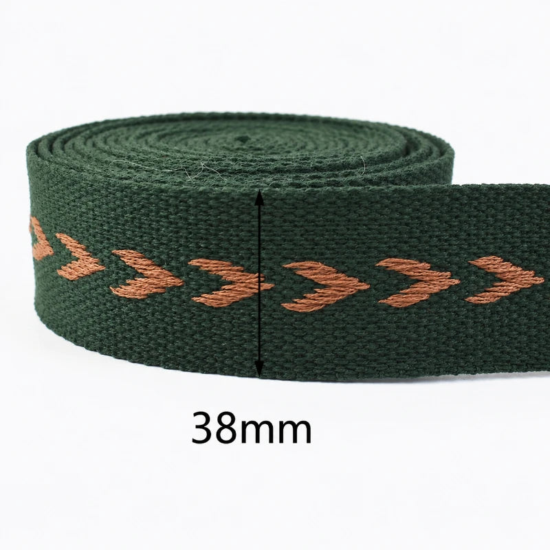 3/100Meters 38/50mm Polyester Jacquard Webbing Tapes Thick Ribbon Bag Strap Belt for DIY Clothes Bias Binding Sewing Accessories