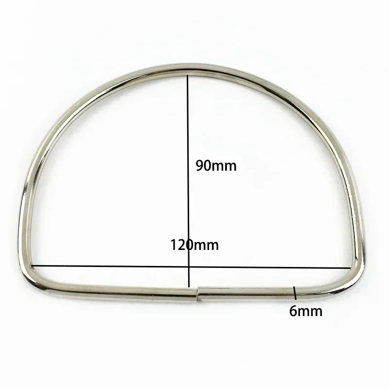 3/100Pcs Meetee D Ring Shape Buckle Metal Handles Handbag Luggage Purse Replacement Handle DIY Hardware Bag Belt Accessories