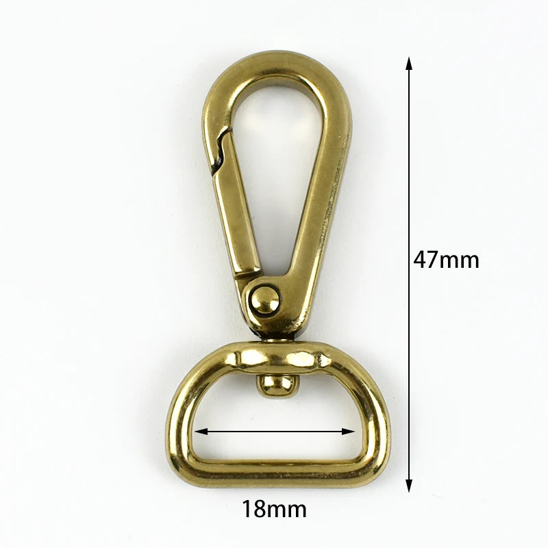 5/160Pcs Solid Brass Trigger Clips Swivel Lobster Clasp Snap Hook for Bag Strap Belt Webbing Pet Dog Rope Leashes Hang Hooks