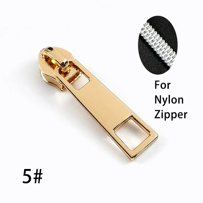 8/200 Pcs 5# Zipper Head Auto Lock for Metal or Nylon Zippers Slider Zip Repair DIY Bags Garment Zips Closure Sewing Accessories