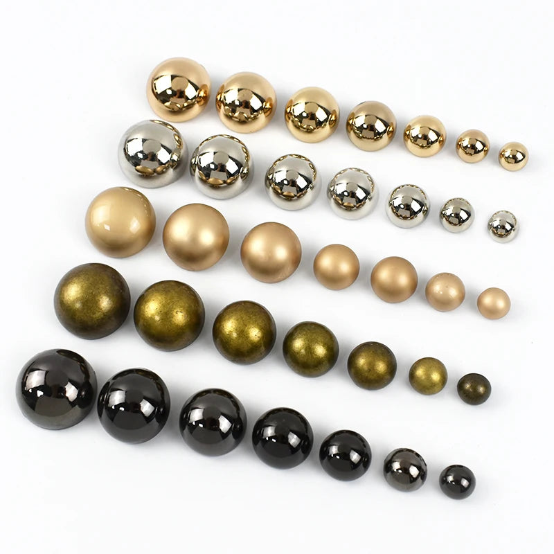 30/500Pcs 10-28mm Metal Button Buckle Coat Jacket Shank Buttons Jeans Round Mushroom Buckles DIY Garment Sewing Hardware Accessories