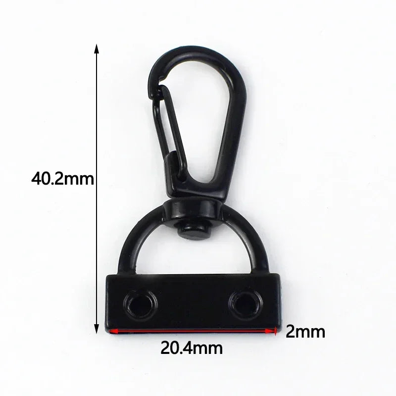 30/1000Pcs Metal Buckle 15-38mm Black Trigger Snap Hook Handbag Strap Tail Screw Carabiner Clip Clasp Lobster Clasps Repair Kits