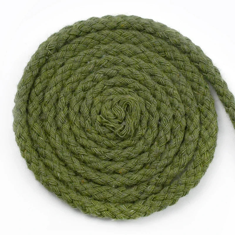 25/800Meters 7mm 8 Shares Round Cotton Cords Decorative Rope Twisted Braided Drawstring Ropes DIY Home Textile Craft Sewing