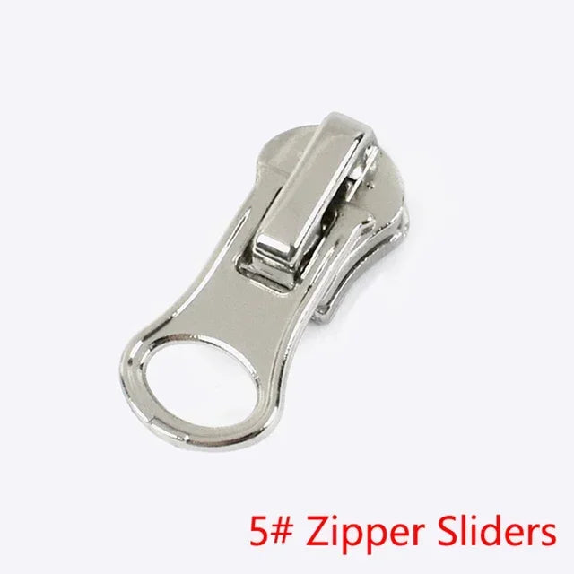 30/1000Pcs Meetee 3#5#8# Zipper Slider for Metal Zippers Bag Jacket Zip Puller DIY Clothes Zips Head Repair Kit Sewing Accessories
