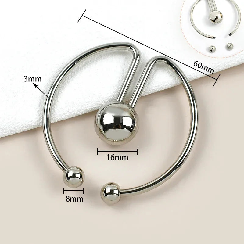 5/150Pcs Metal Ring Buckles U-shaped Detachable Decorative Clasp Irregular Spiral Button Shirt Collar Swimsuit Connection Hooks