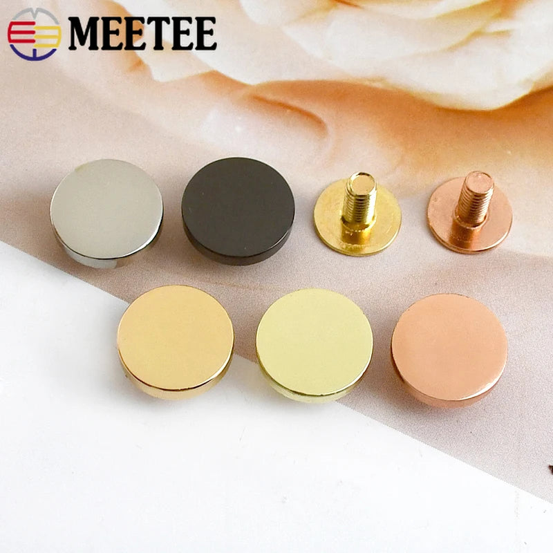 20/600Pcs 10mm Round Head Screw Nail Metal Rivet Stud for Bag Bottom Rivets Buckles Decorative Clasp DIY Leather Strap Wallet