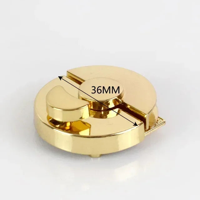 2/60Pcs Meetee Metal Clasp Turn Lock Twist Locks Round Rectangle Bag Decor Buckles DIY Handbag Purse Hardware Replace Accessories