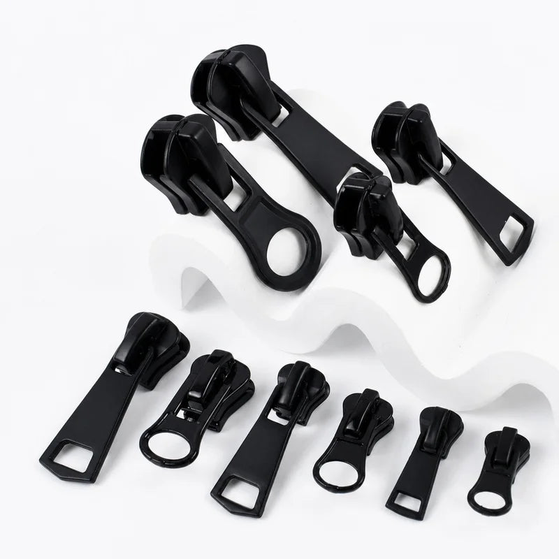 30/700Pcs Meetee 3# 5# 8# 10# 15# Resin Zipper Slider for Sewing Bag Pants Zippers Head Clothing Closure Zip Puller Repaire Kits