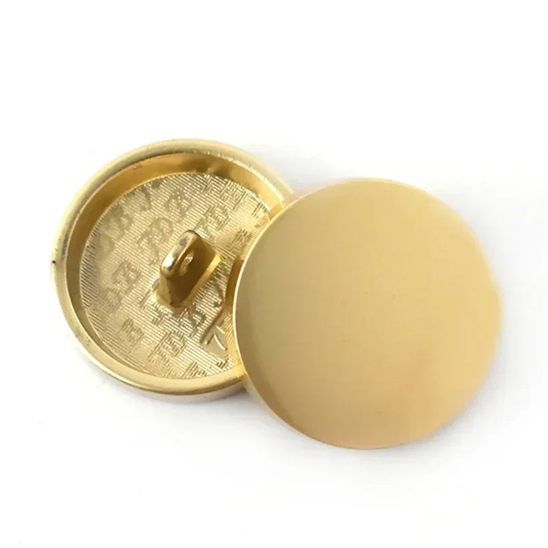 100Pcs Meetee 10-28mm Metal Shank Buttons Flat Head Decor Button Round Clasps for Coat Jacket Dress DIY Sewing Buckle Accessories