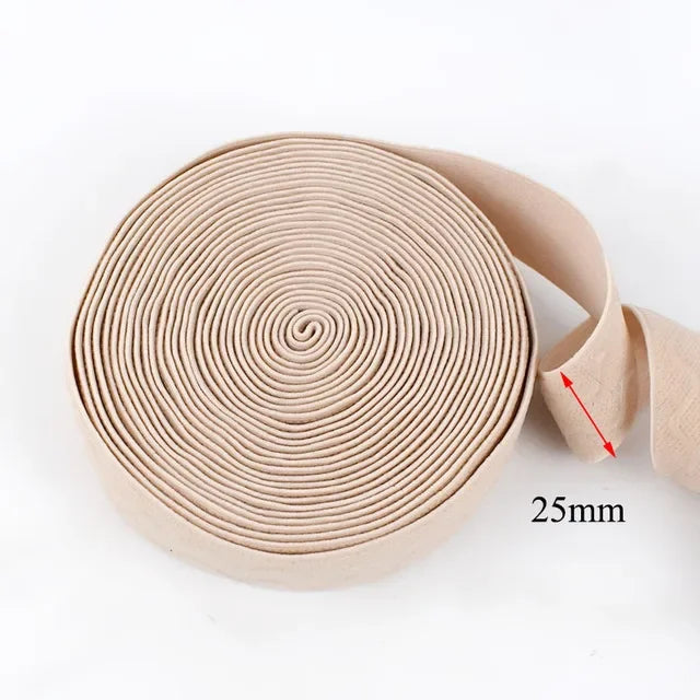 10Meters Meetee 2/5/10M 25mm Non-slip Silicone Black Elastic Band Sportswear Belt Elasticity Webbing DIY Outdoor Clothing Sewing Material