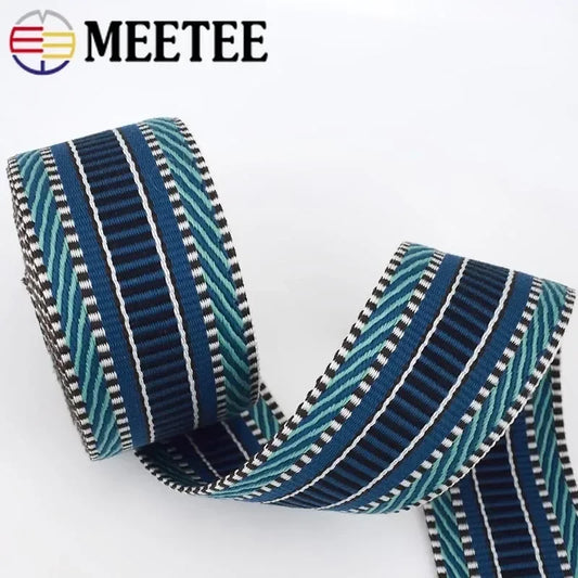 3/100Meters 38/50mm Polyester Jacquard Webbing Tapes Thick Ribbon Bag Strap Belt for DIY Clothes Bias Binding Sewing Accessories