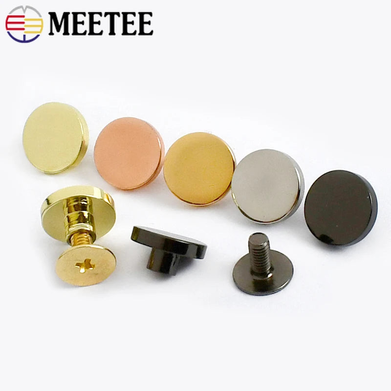 20/600Pcs 10mm Round Head Screw Nail Metal Rivet Stud for Bag Bottom Rivets Buckles Decorative Clasp DIY Leather Strap Wallet