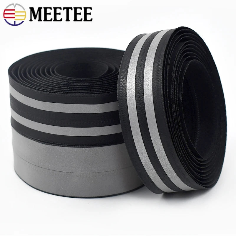 5/120Meters 3# 5# Waterproof Zipper Reflective Nylon Zippers Tapes for Bags Outdoor Clothing Backpack Zip Repair Kit DIY Sewing